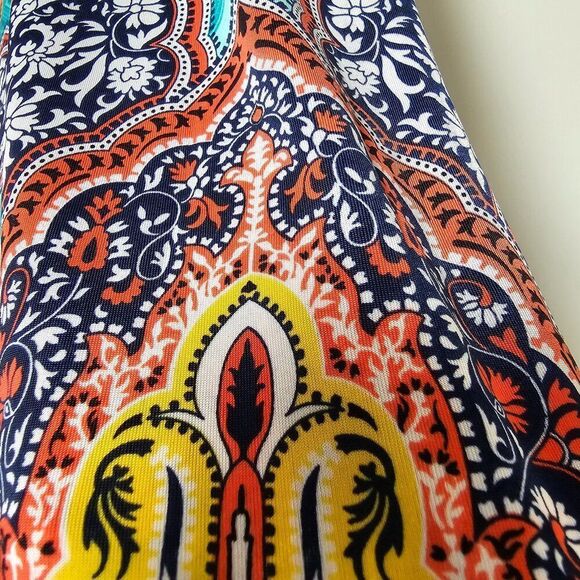 EUC LIKE NEW CHATOYANT WIDE LEG MANDALA PRINT BOHO SLINKY PANTS WIDE LEG PANT L - Picture 3 of 13